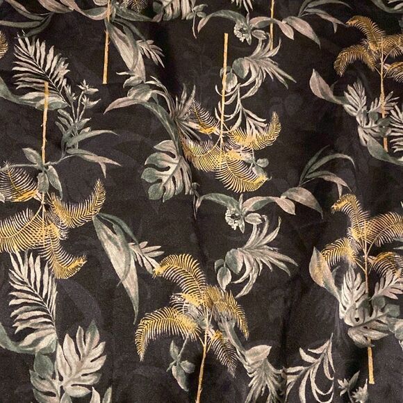 Victoria's Secret Black Luxe Palm Satin Feel Bomber Cropped Jacket Size S - Picture 6 of 7